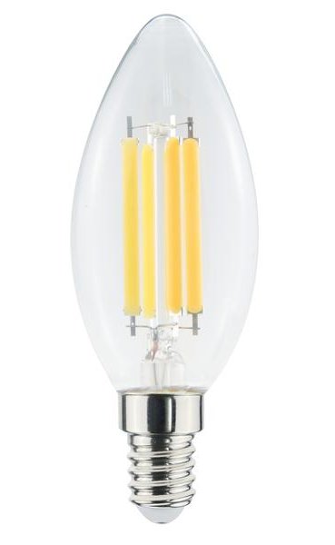 Lampada LED oliva/candela 6,5W E14 4000°K